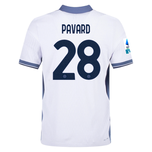 Nike Inter Milan Authentic Benjamin Pavard Away Jersey w/ Serie A + Scudetto Patch 24/25 (White/Silver)