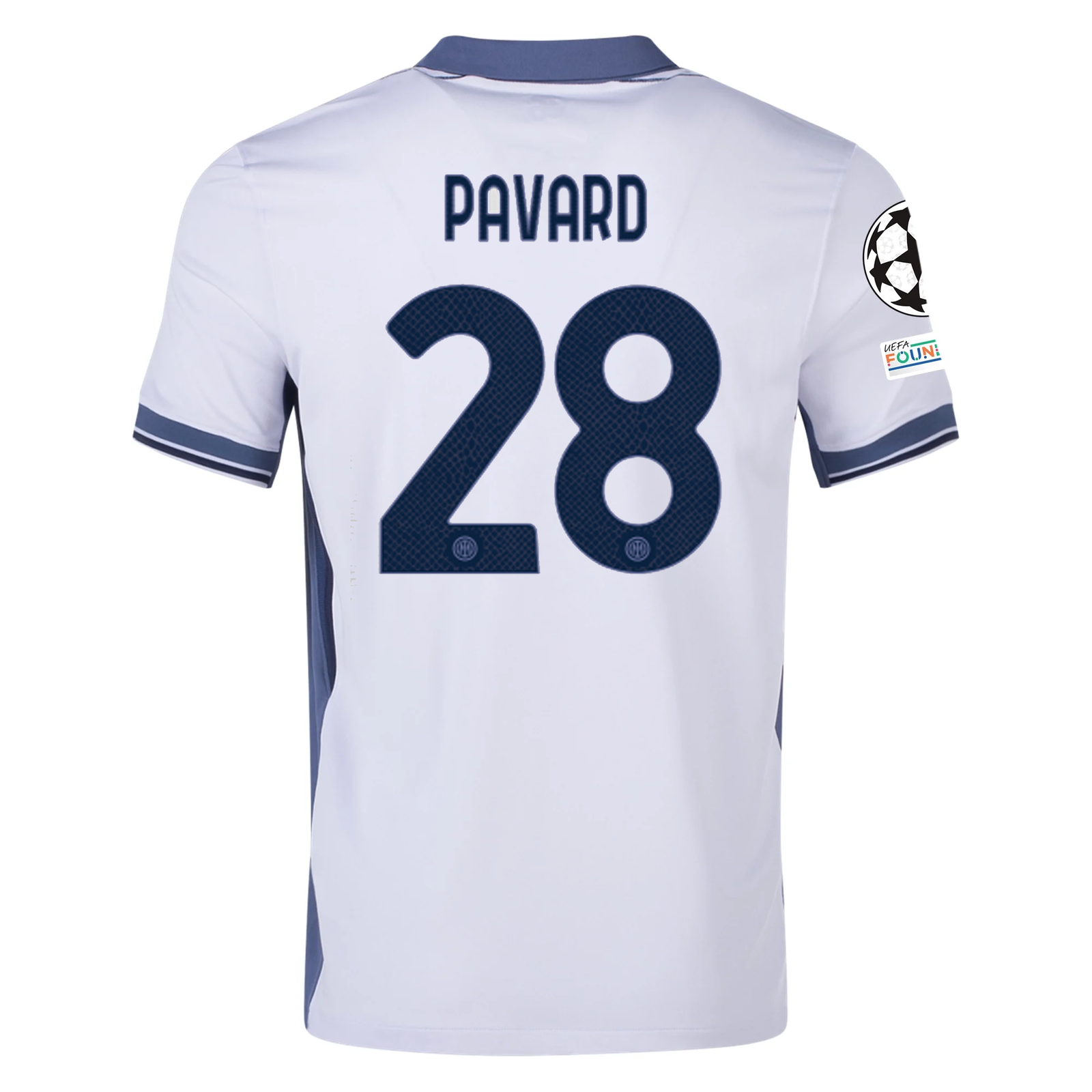 Nike Inter Milan Benjamin Pavard Away Jersey w/ Champions League + Scudetto Patch 24/25 (Summit White/Iris Whisper)
