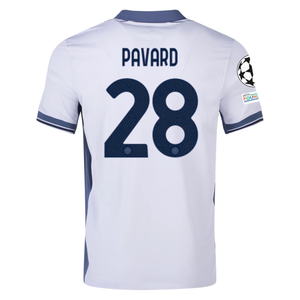 Nike Inter Milan Benjamin Pavard Away Jersey w/ Champions League + Scudetto Patch 24/25 (Summit White/Iris Whisper)