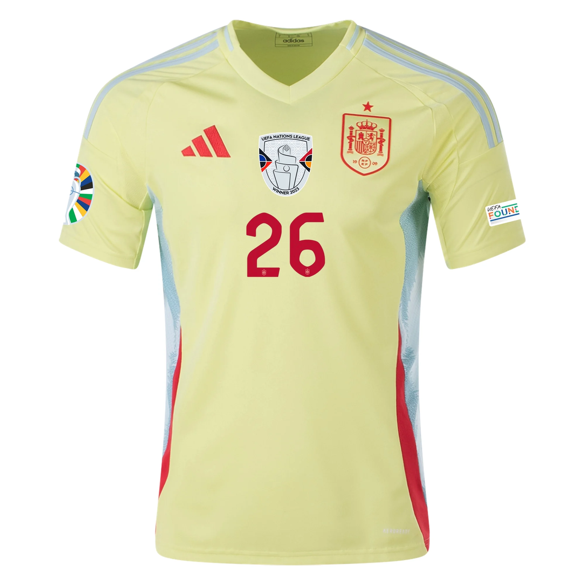 adidas Mens Spain Pedri Away Jersey w/ Nations League Champion + Euro ...