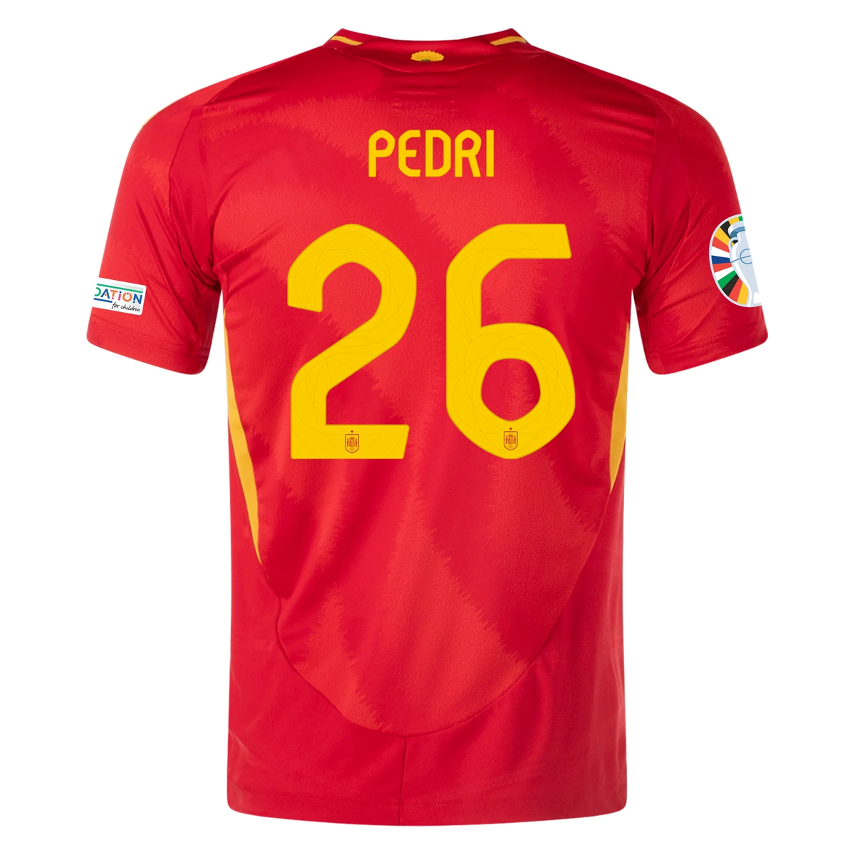 adidas Mens Spain Authentic Pedri Home Jersey w/ Nations League Champi ...