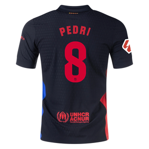 Nike Barcelona Authentic Pedri Away Jersey w/ La Liga Patch 24/25 (Black/University Red/Hyper Royal)