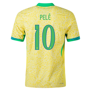 Nike Mens Brazil Pele Home Jersey 24/25 (Dynamic Yellow/Lemon Chiffon/Green Spark)