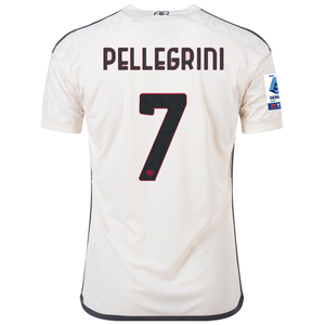 adidas A.S Roma Lorenzo Pellegrini Away Jersey w/ Serie A Patch 23/24 (Beige)