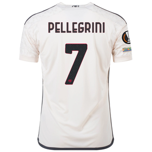 adidas A.S Roma Lorenzo Pellegrini Away Jersey w/ Europa League Patches 23/24 (Beige)