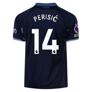 Nike Tottenham Ivan Perisic Away Jersey w/ EPL + No Room For Racism Patches 23/24 (Rine/Mystic Navy/Iron Purple)