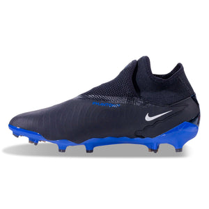 Nike Phantom GX Pro DF Firm Ground Soccer Cleats (Black/Chrome-Hyper Royal)