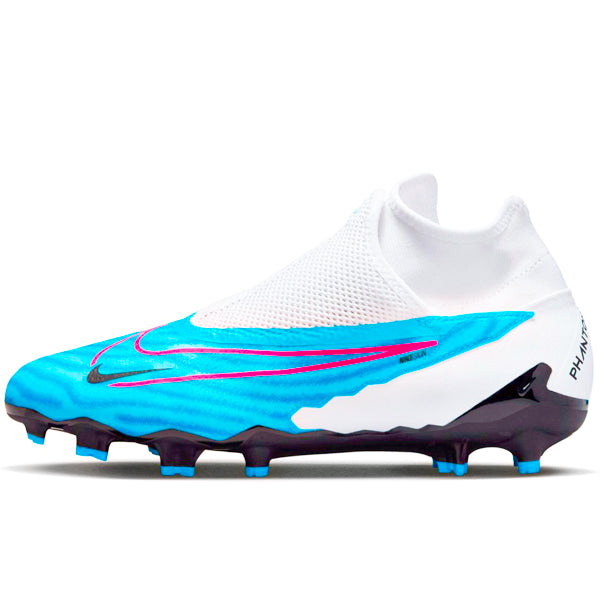 Nike Phantom GX PRO DF Firm Ground Soccer Cleats Baltic Blue Pink Bla Soccer Wearhouse