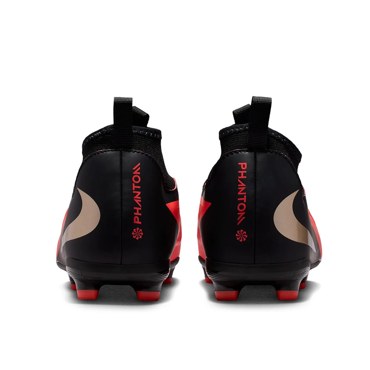 Nike Jr. Phantom 6 High Academy FG/MG Soccer Cleats (Bright Crimson/Black)