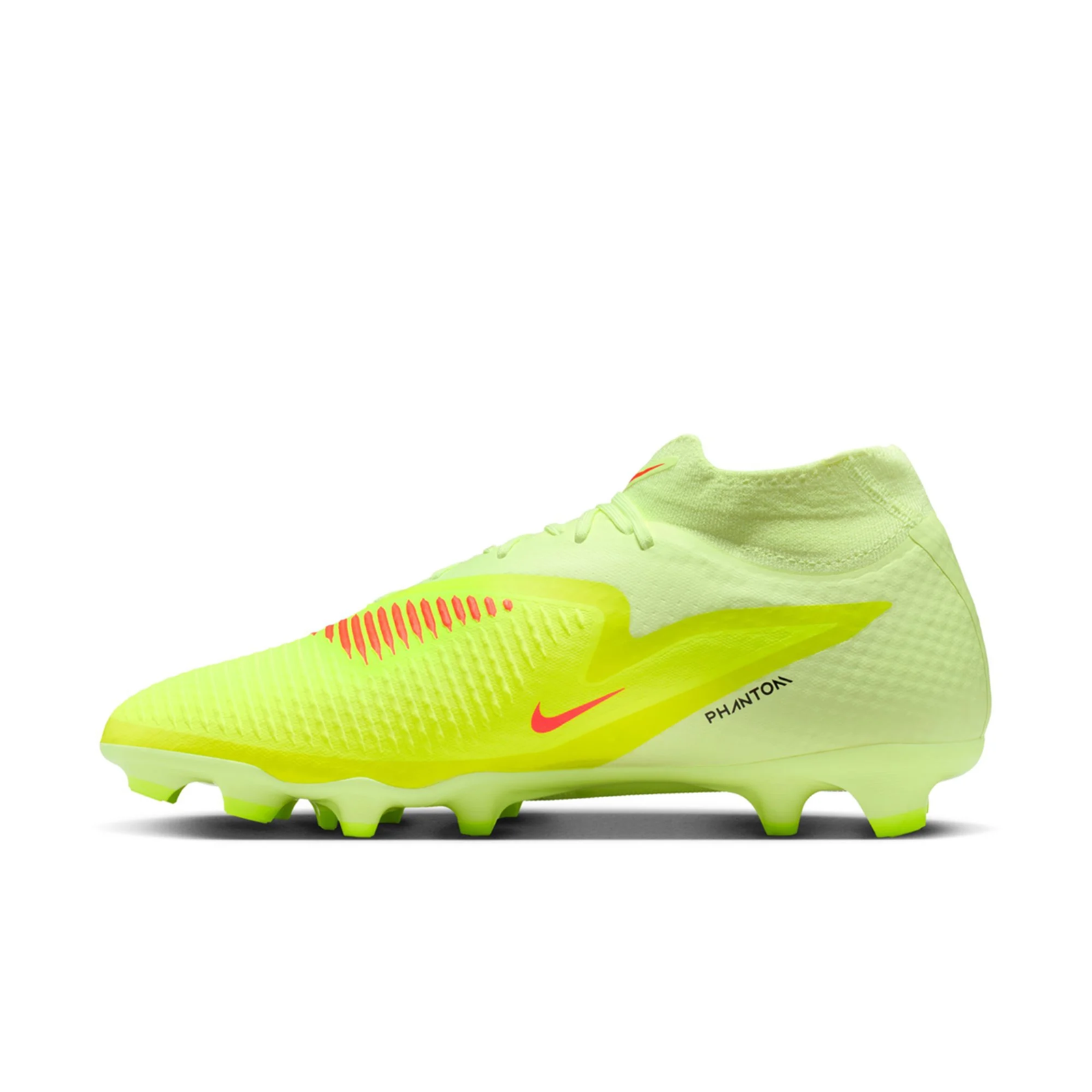 Nike Phantom 6 High Academy FG/MG Soccer Cleats (Hyper Crimson/Limelight)