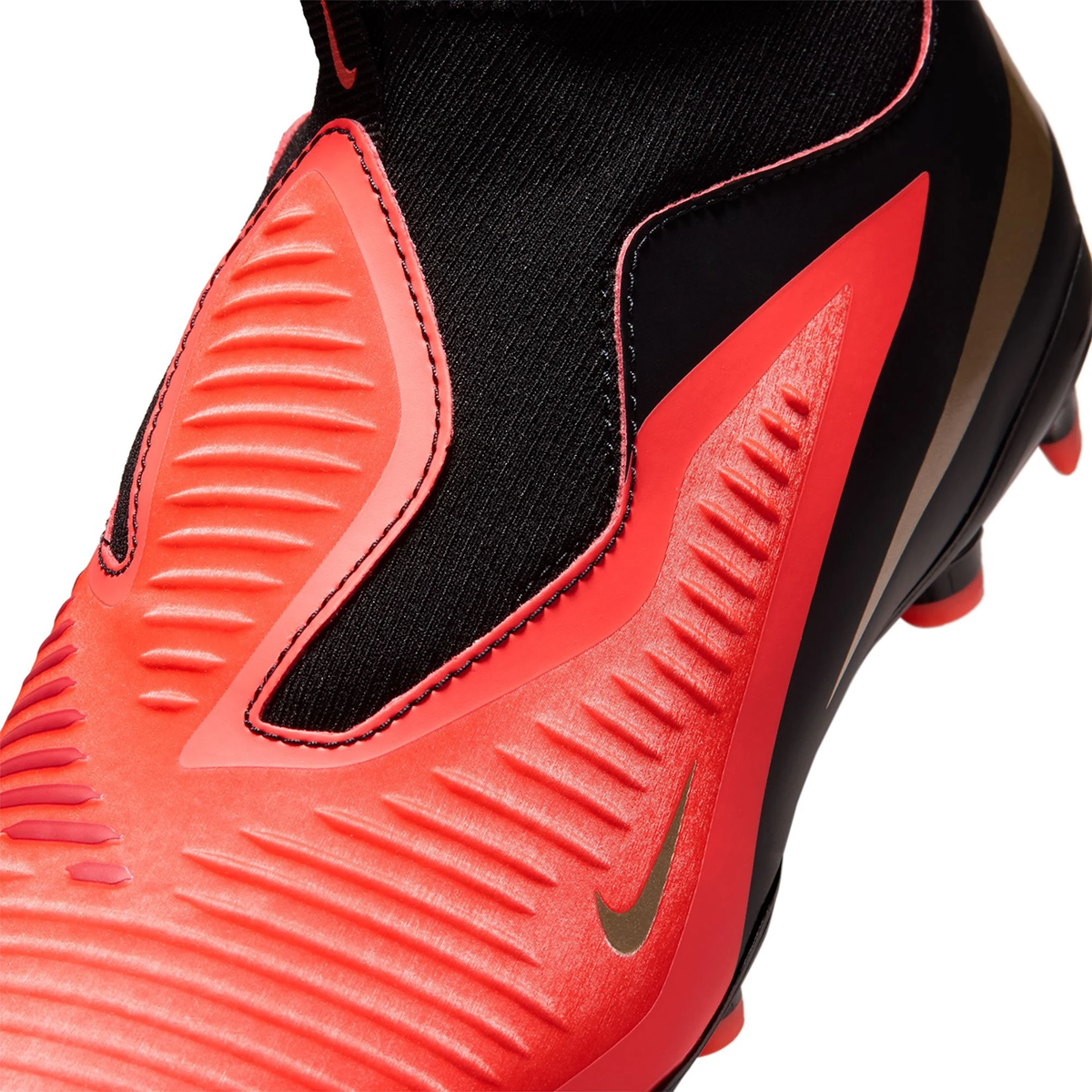 Nike Jr. Phantom 6 High Academy FG/MG Soccer Cleats (Bright Crimson/Black)