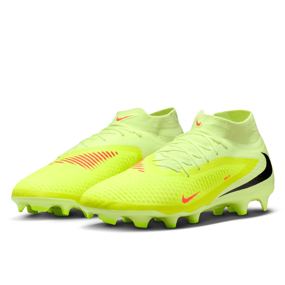 Nike Phantom 6 High Academy FG/MG Soccer Cleats (Hyper Crimson/Limelight)