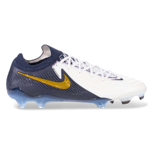 Nike Phantom GX II Elite Firm Ground Soccer Cleats (White/Black/Metallic Gold Coin)