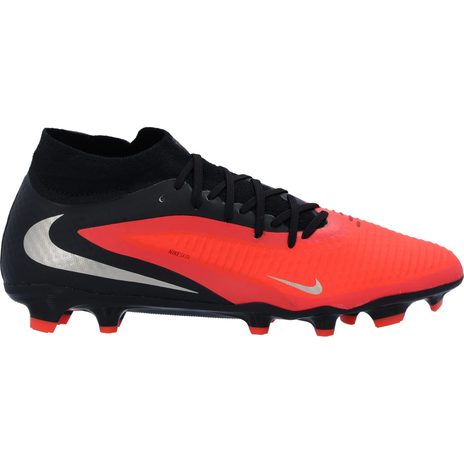 Nike Phantom 6 High Academy FG/MG Soccer Cleats (Bright Crimson/Blur Black)