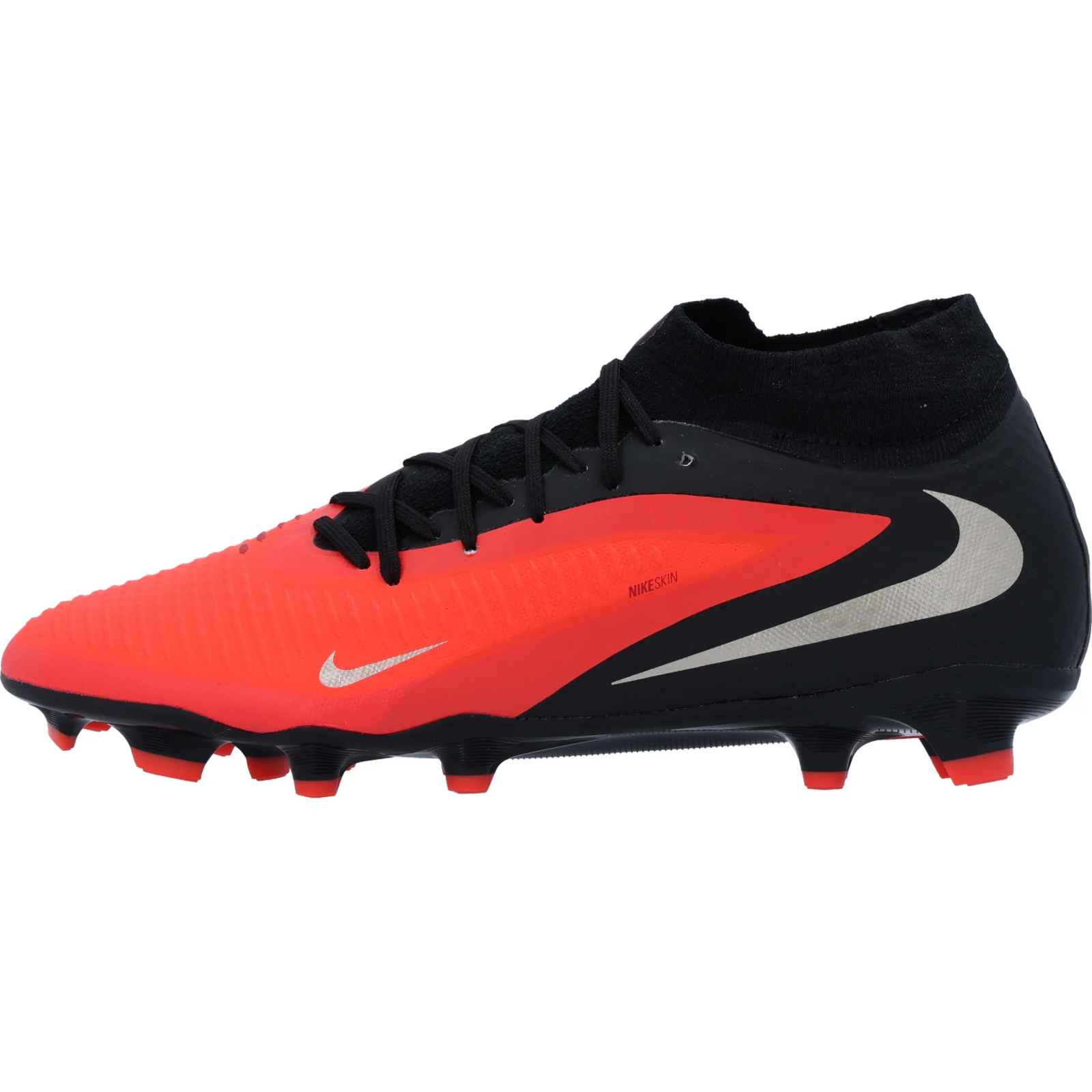Nike Phantom 6 High Academy FG/MG Soccer Cleats (Bright Crimson/Blur Black)