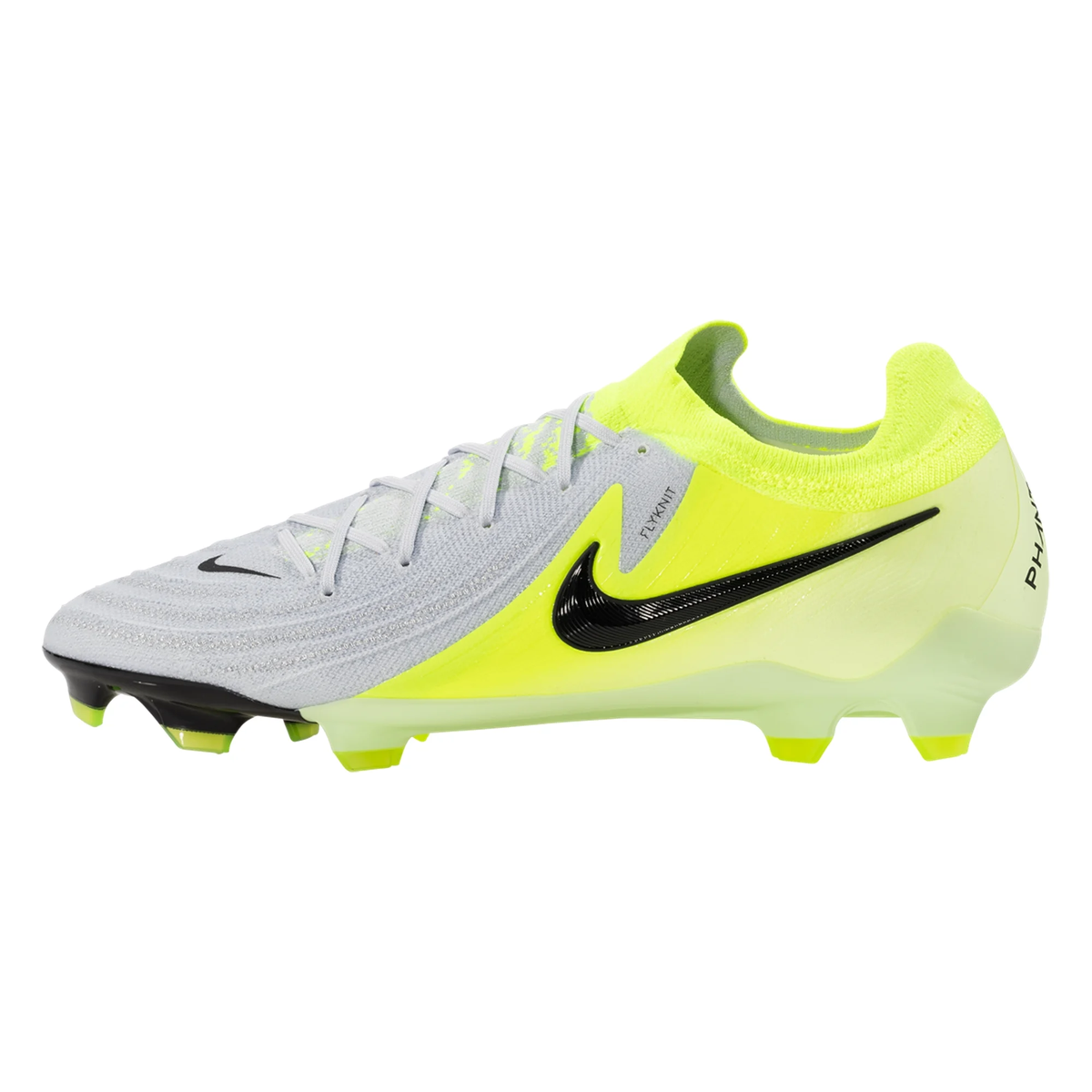 Nike Phantom GX II Pro FG Soccer Cleats Metallic Silver Black Volt nike-phantom-gx-ii-pro-fg-soccer-cleats-metallic-silver-black-volt