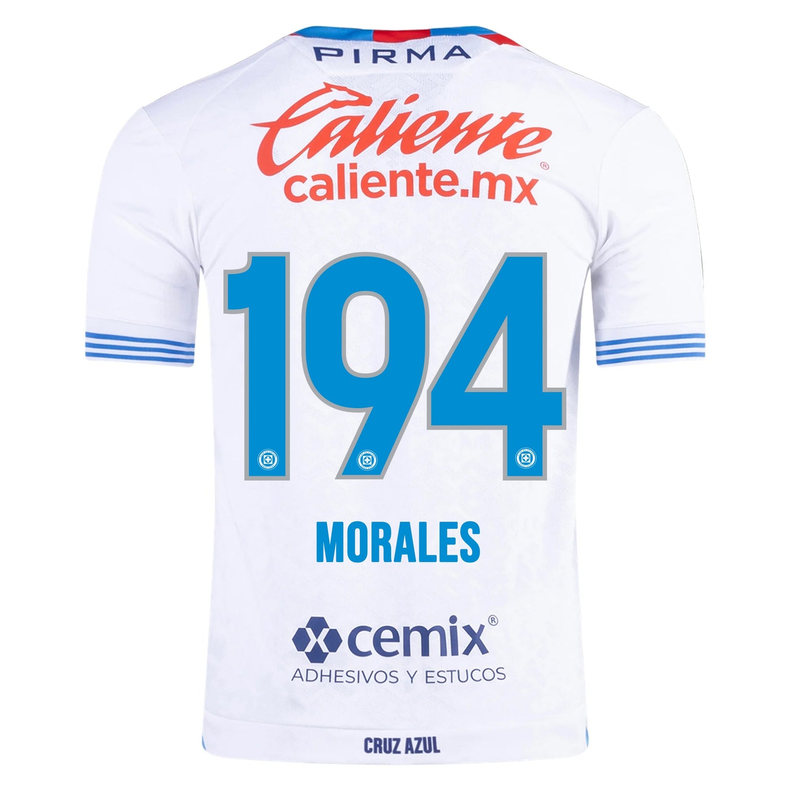 Pirma Amaury Morales Cruz Azul Away Jersey 24/25 (White/Blue) | SoccerWearhouse