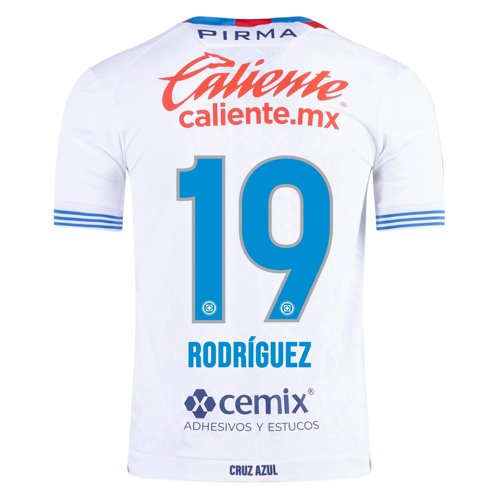 Pirma Carlos Rodriguez Cruz Azul Away Jersey 24/25 (White/Blue) | SoccerWearhouse