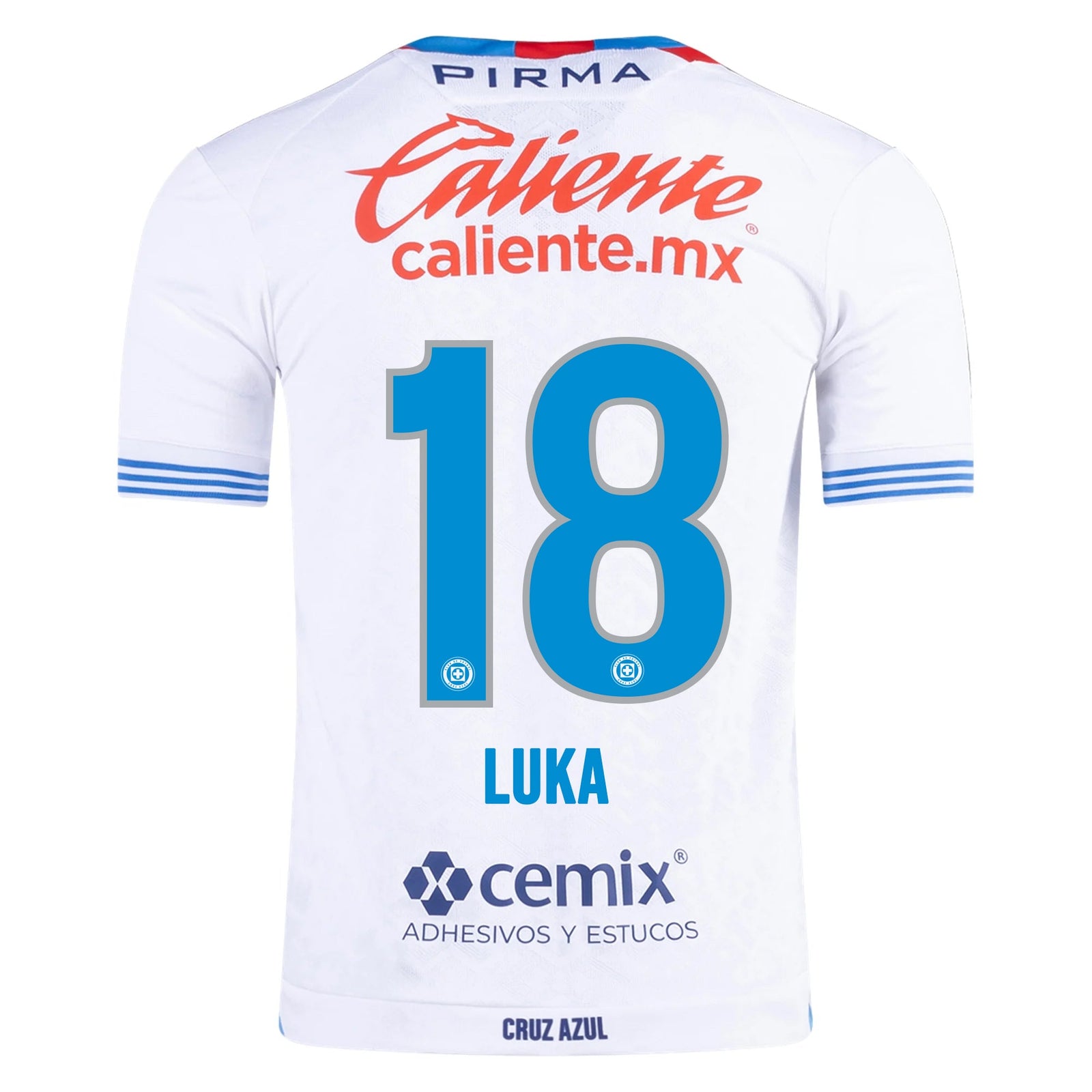 Pirma Luka Romero Cruz Azul Away Jersey 24/25 (White/Blue) | SoccerWearhouse