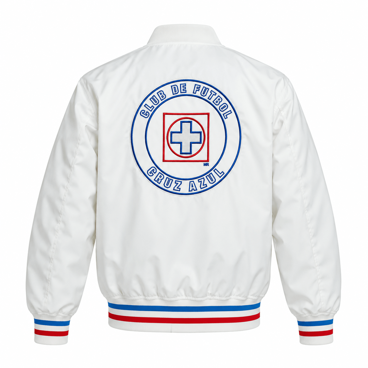 Pirma Men's Cruz Azul 26/27 Bomber Jacket (White/Blue) | SoccerWearhouse
