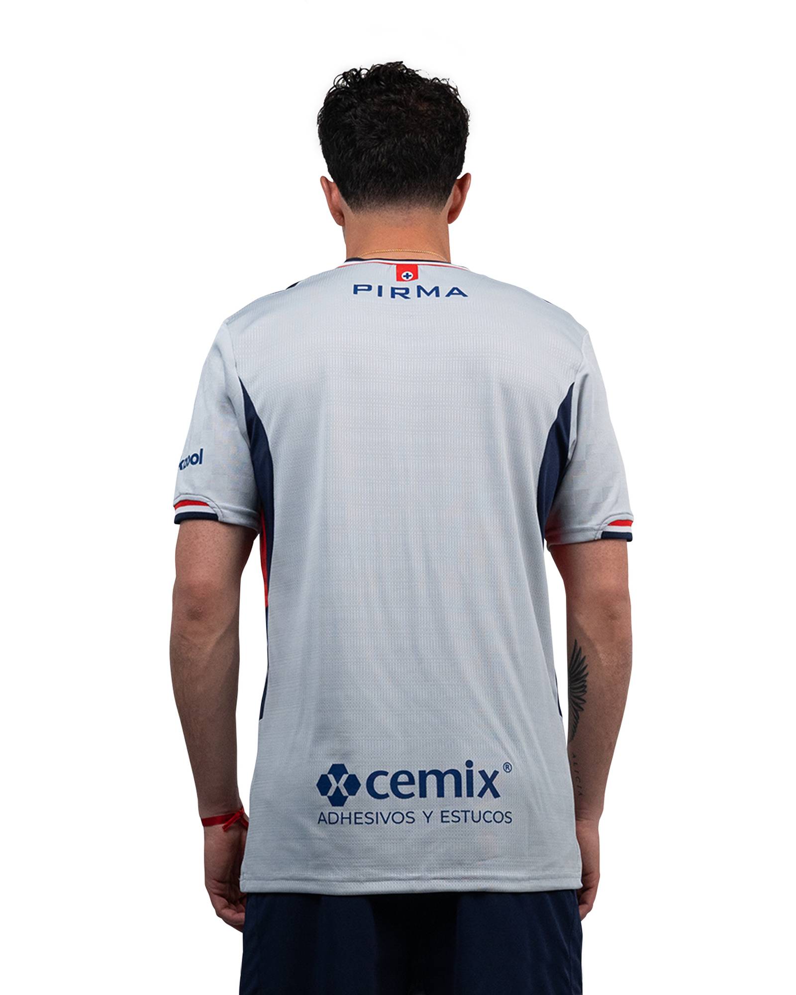 Pirma Men's Cruz Azul Away Jersey 25/26 w/ Champions 9 & LIGA BBVA Patches (Grey) | SoccerWearhouse