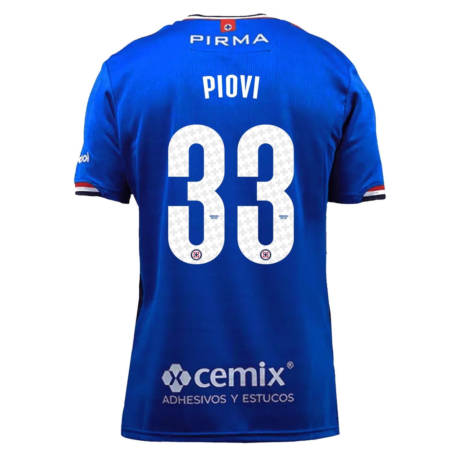 Pirma Men's Gonzalo Piovi Cruz Azul Home Jersey 25/26 (Blue) | SoccerWearhouse