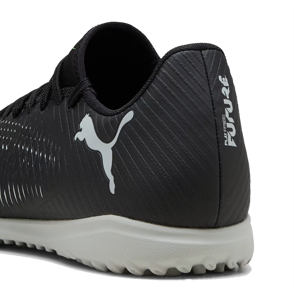 Puma Future 8 Play Turf Soccer Shoes (Black/Cool Grey/Fluo Green)