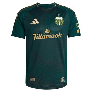 adidas Portland Timbers Authentic Home Jersey 25/26 (Green/Gold)