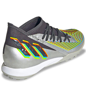 adidas Predator Edge.3 Turf Soccer Shoes (Metallic Silver/Black)