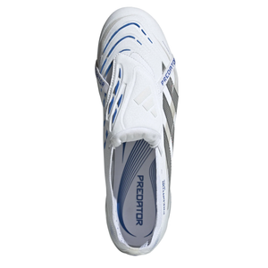 adidas Predator Elite FT FG Soccer Cleats (White/Silver Metallic/Bright Royal)