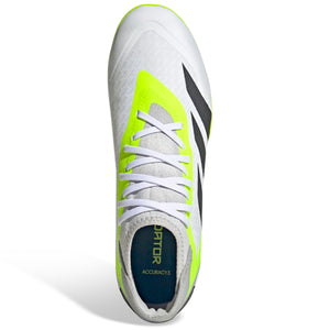adidas Predator Accuracy.3 Indoor Soccer Shoes (White/Lucid Lemon)