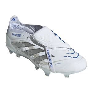 adidas Predator Elite FT FG Soccer Cleats (White/Silver Metallic/Bright Royal)