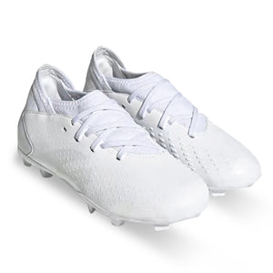 adidas Jr. Predator Accuracy.3 Firm Ground Soccer Cleats (Core White)