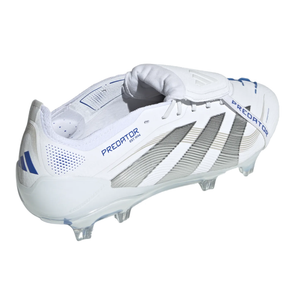 adidas Predator Elite FT FG Soccer Cleats (White/Silver Metallic/Bright Royal)