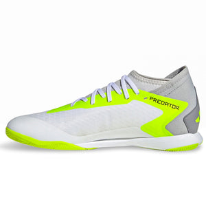 adidas Predator Accuracy.3 Indoor Soccer Shoes (White/Lucid Lemon)