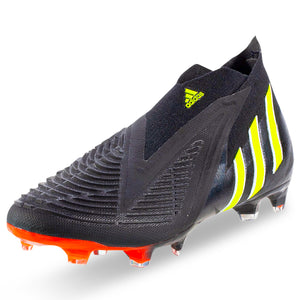 adidas Predator Edge+ Firm Ground Soccer Cleats (Core Black/Team Solar Yellow)