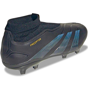 adidas Predator League Laceless FG Soccer Cleats (Core Black/Carbon/Gold Metallic)