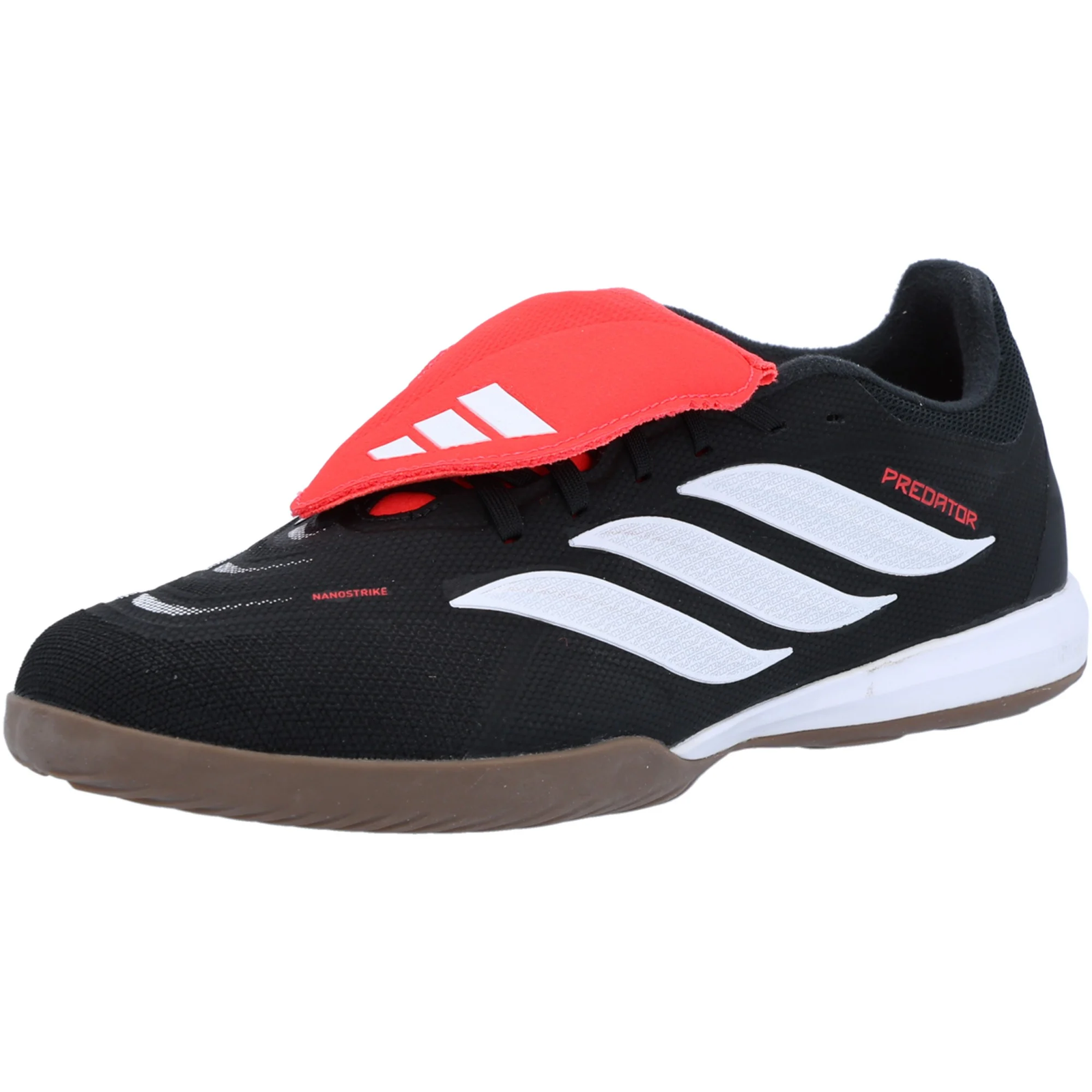 adidas Predator League FT Indoor Soccer Shoes (Black/White/Lucid Red)