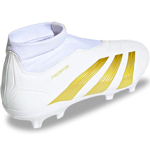 Adidas Predator League Laceless FG Soccer Cleat (Cloud White/Gold Metallic)