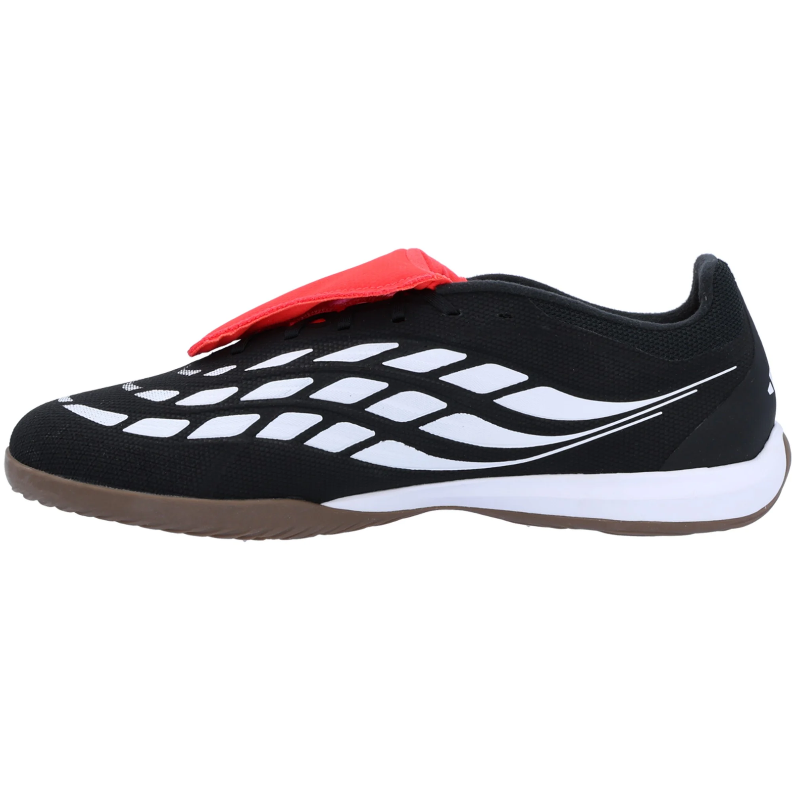 adidas Predator League FT Indoor Soccer Shoes (Black/White/Lucid Red)