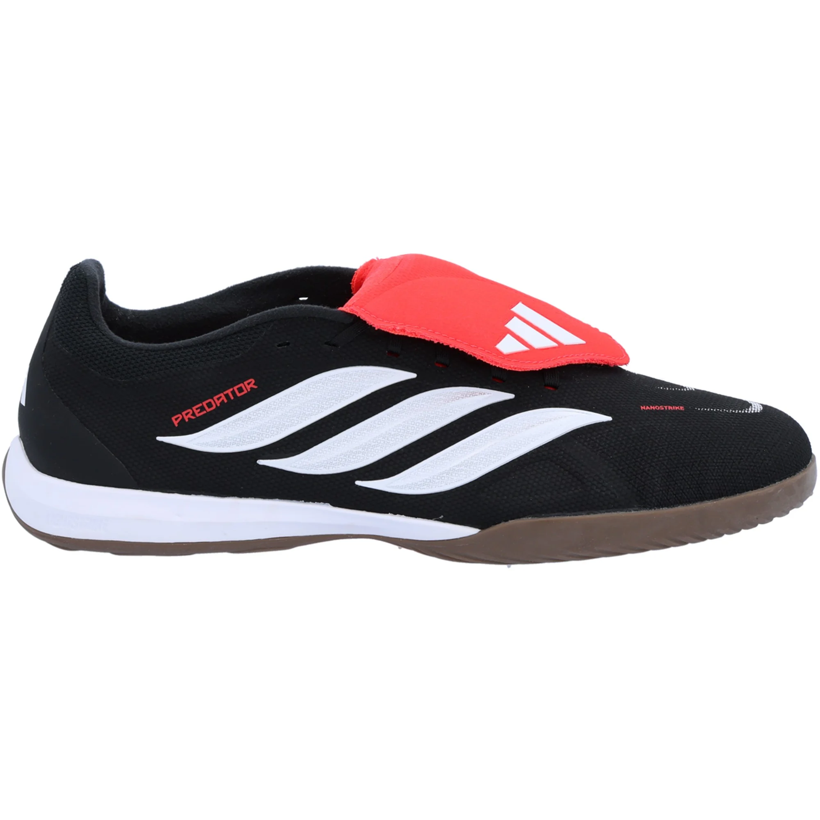 adidas Predator League FT Indoor Soccer Shoes (Black/White/Lucid Red)