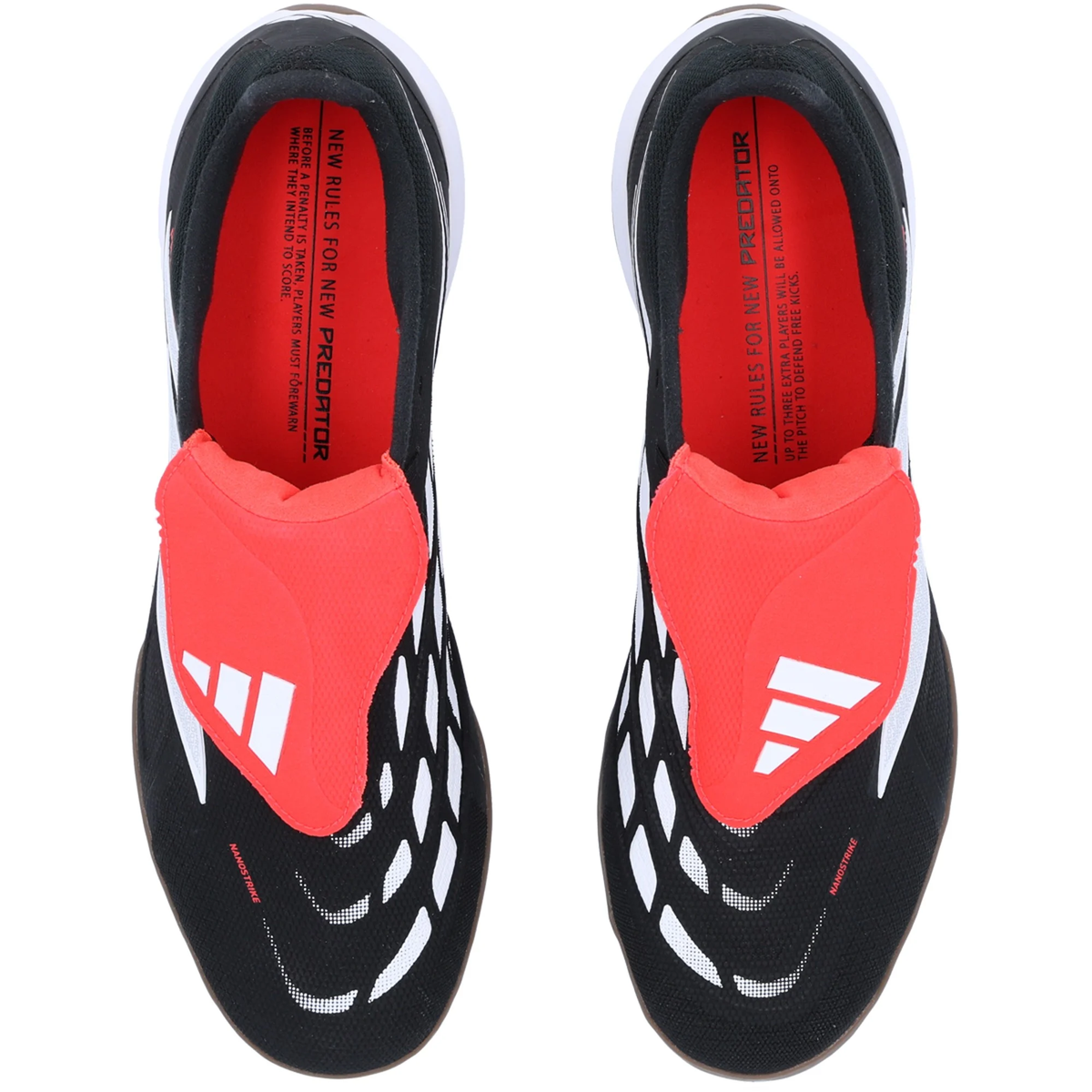 adidas Predator League FT Indoor Soccer Shoes (Black/White/Lucid Red)