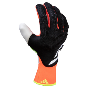 adidas Predator Pro Fingersave Goalkeeper Glove (Black/Solar Red/Solar Yellow)
