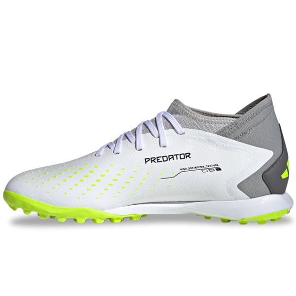 adidas Predator Accuracy.3 Turf Soccer Shoes (White/Lucid Lemon)