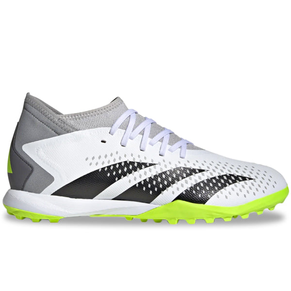 adidas Predator Accuracy.3 Turf Soccer Shoes (White/Lucid Lemon)