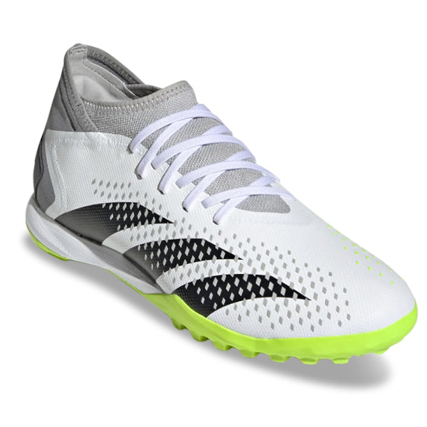 adidas Predator Accuracy.3 Turf Soccer Shoes (White/Lucid Lemon)