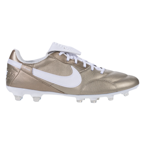 Nike Premier III Firm Ground Soccer Cleats (Metallic Gold Grain/White)