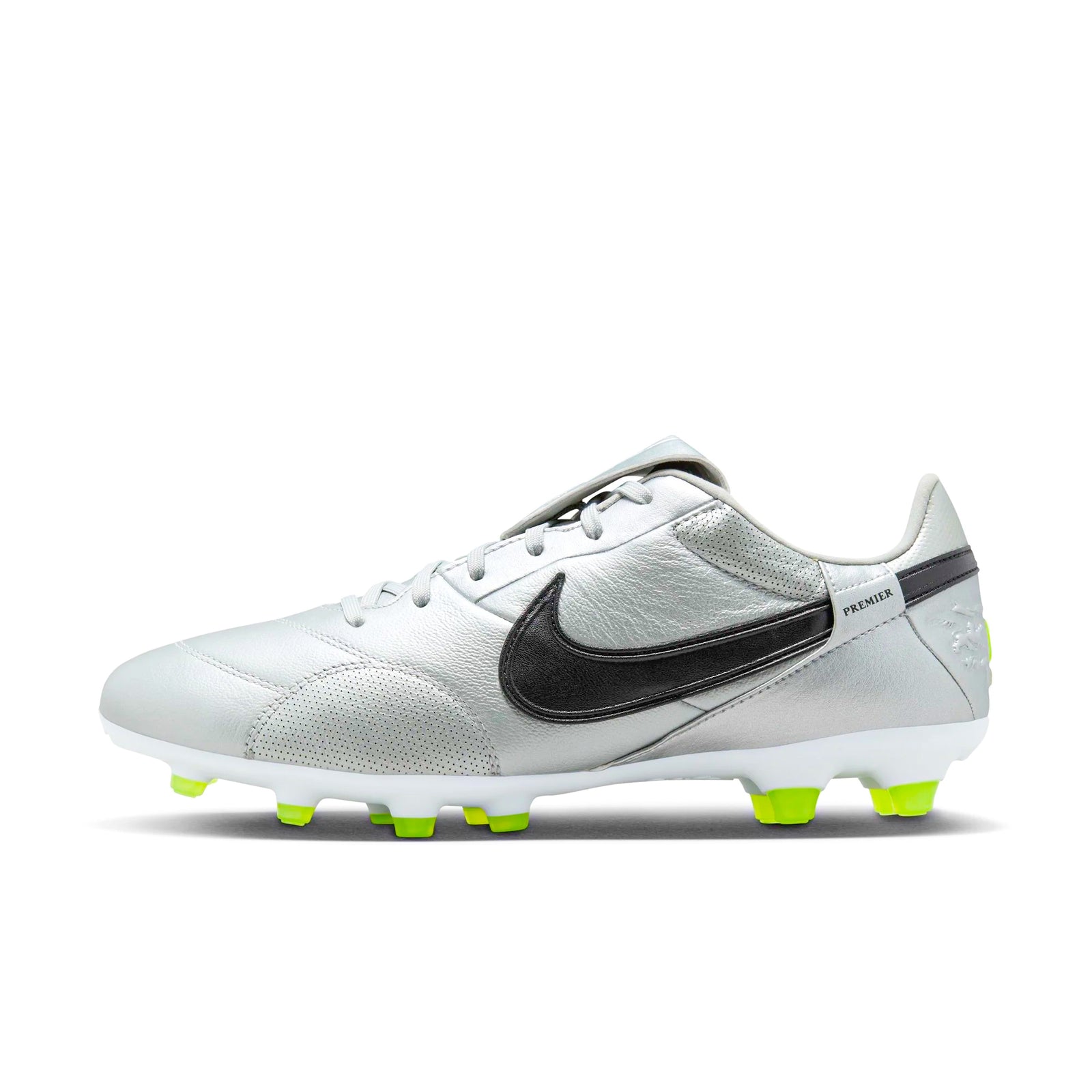 Nike Premier III Firm Ground Soccer Cleats (Metallic Silver/Black-Volt)