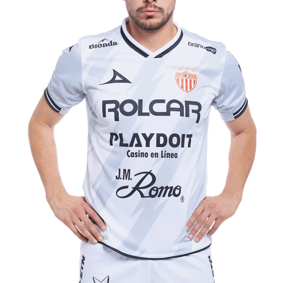 Prima Necaxa Away Jersey 24/25 (White/Grey) | SoccerWearhouse
