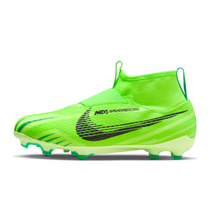 Nike Jr. Zoom Superfly 9 Pro MDS Firm Ground Soccer Cleats (Green Strike/Stadium Green)